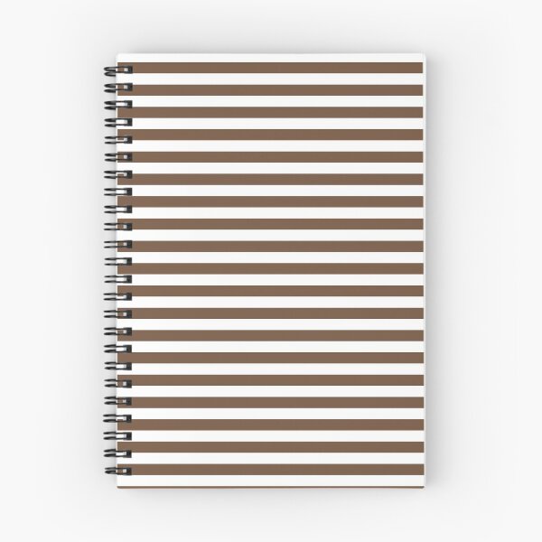 Item preview, Coffee Brown and White Horizontal Stripes designed and sold by ColorPatterns.
