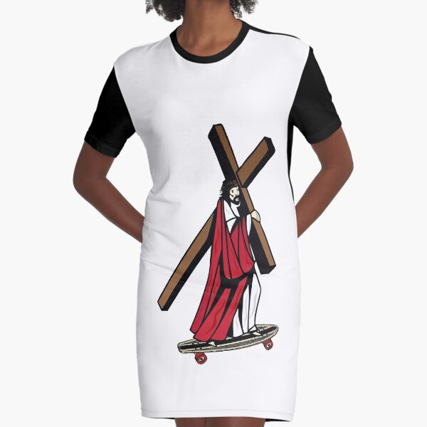 Jesus T-pose With Skateboard Everclear Meme Crewneck 