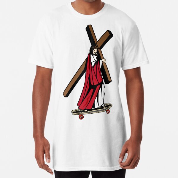 Jesus T-pose With Skateboard Everclear Meme Crewneck 