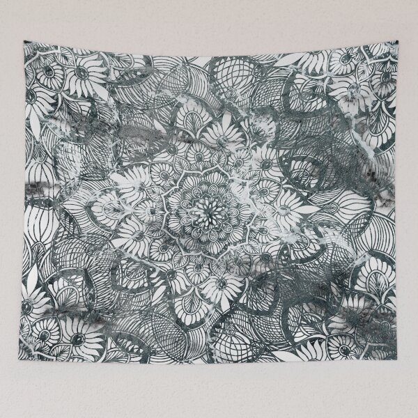 Item preview, Floral Grey Mandala designed and sold by cadinera.