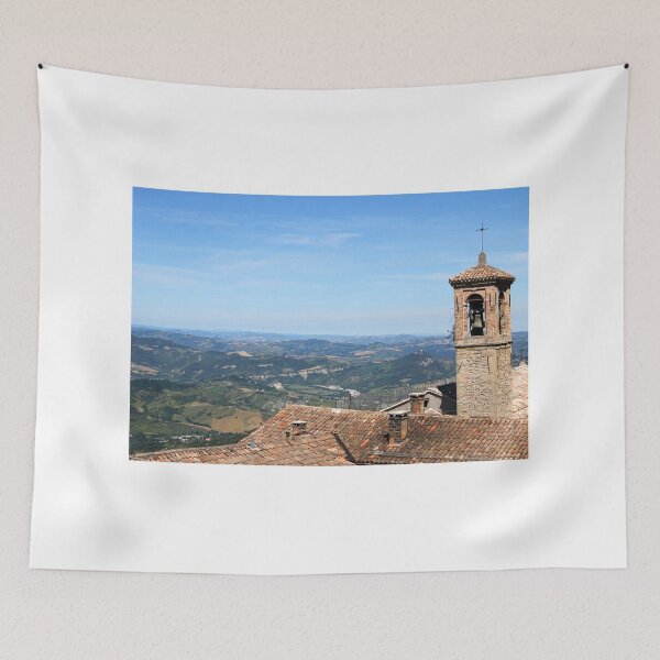 Item preview, old church tower landscape San Marino Italy designed and sold by goceris.