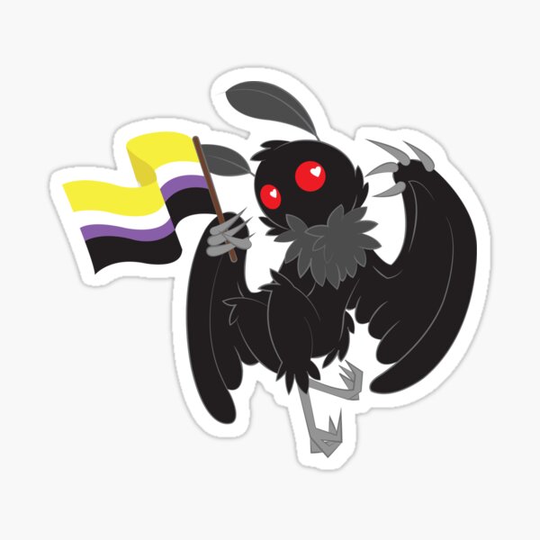 Item preview, Mothman - Non-Binary Pride designed and sold by Andrenesh.