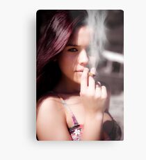 Woman With Cigar Metallbild