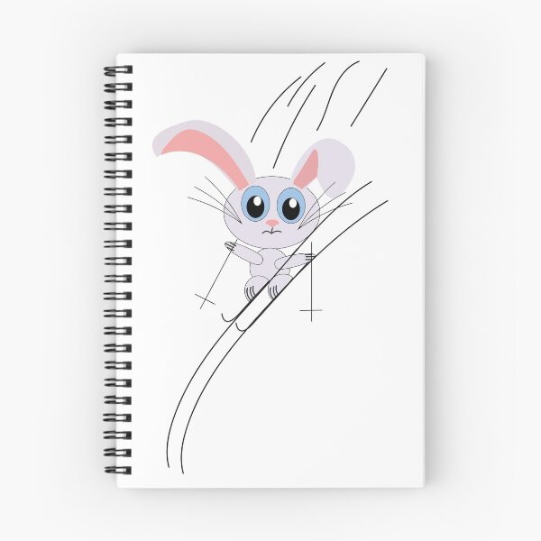 Item preview, Hare on skis rushes down the mountain designed and sold by Fotogreasy.