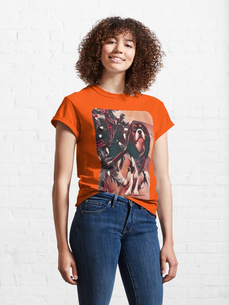Alternate view of Cavalier King Charles Spaniel Christmas Tree Classic T-Shirt