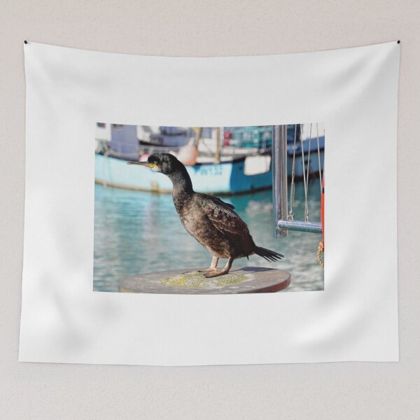 Item preview, Keen Eyed Cormorant at Padstow Harbour. Cornwall UK designed and sold by lynn carter.