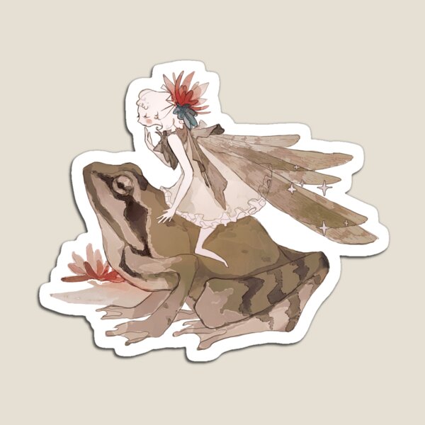 Item preview, fairy&frog (sticker) designed and sold by 2ghosts-art.