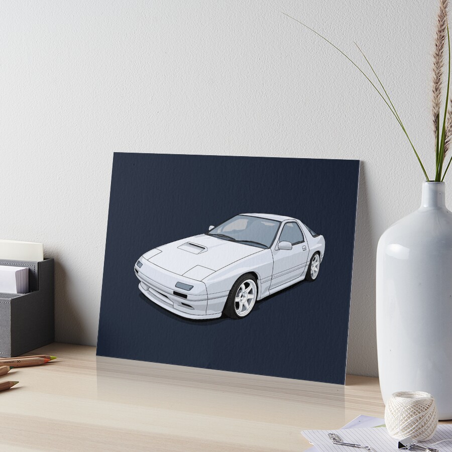 Mazda RX-7 (FB) Sketched Wall Art - Multi-colour Automotive