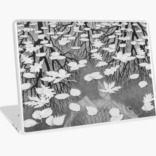 Tres Mundos - Escher Vinilo para portátil