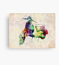Vespa Scooter Urban Art Canvas Print