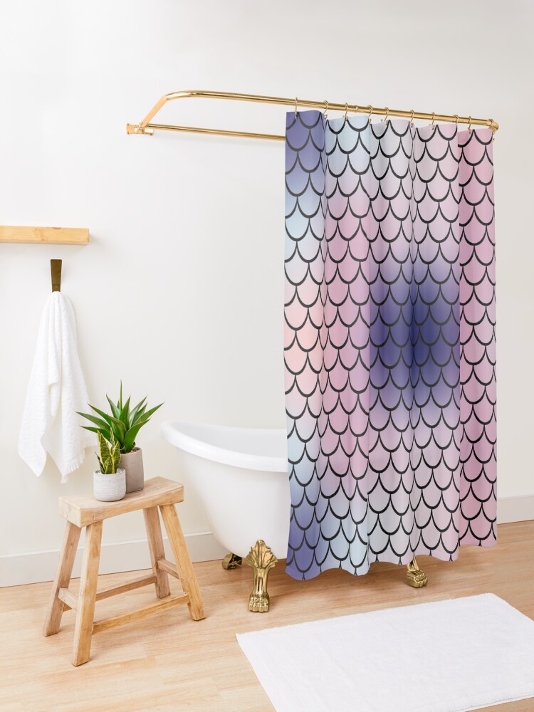 "Hologram Pastel Mermaid" Shower Curtain by famenxt Redbubble