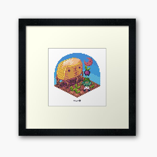 Phylla Harvest Moon Cube Framed Art Print