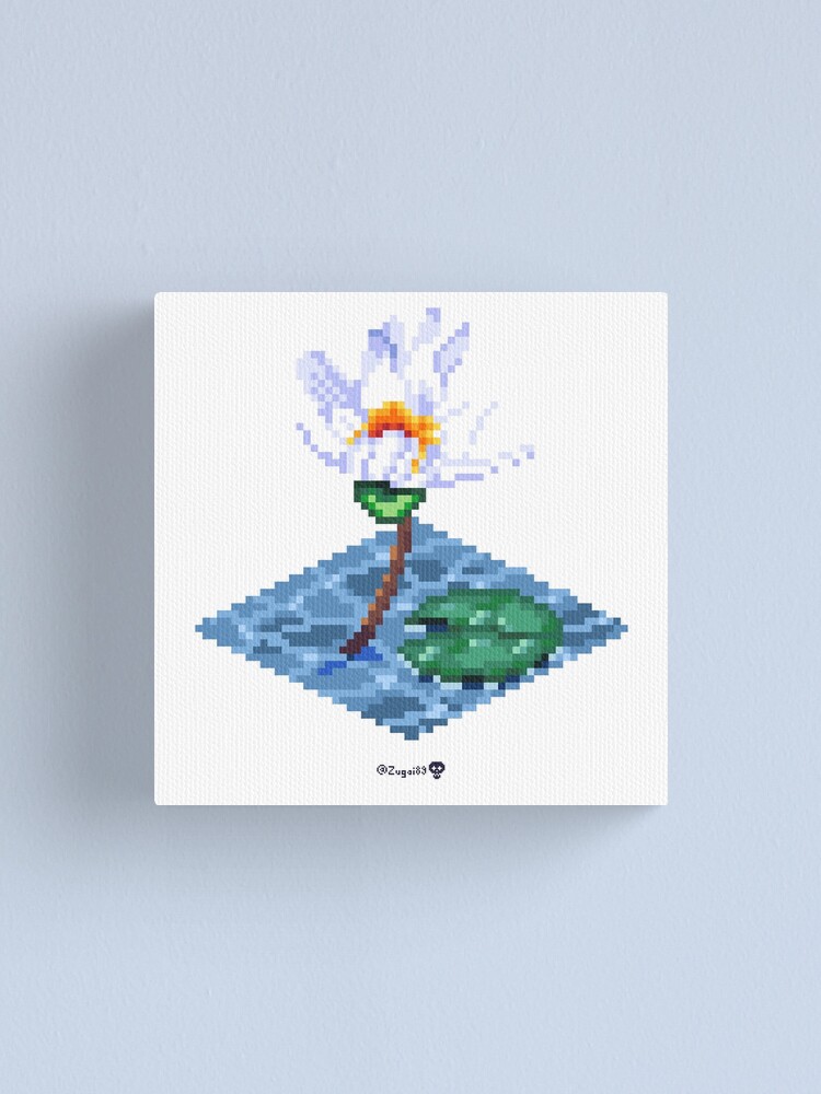 Alternate view of Water Lily Cube Canvas Print