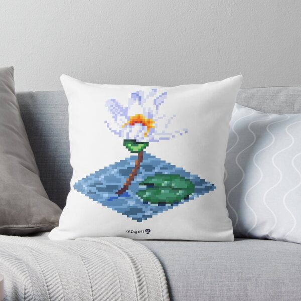 Water Lily Cube Throw Pillow