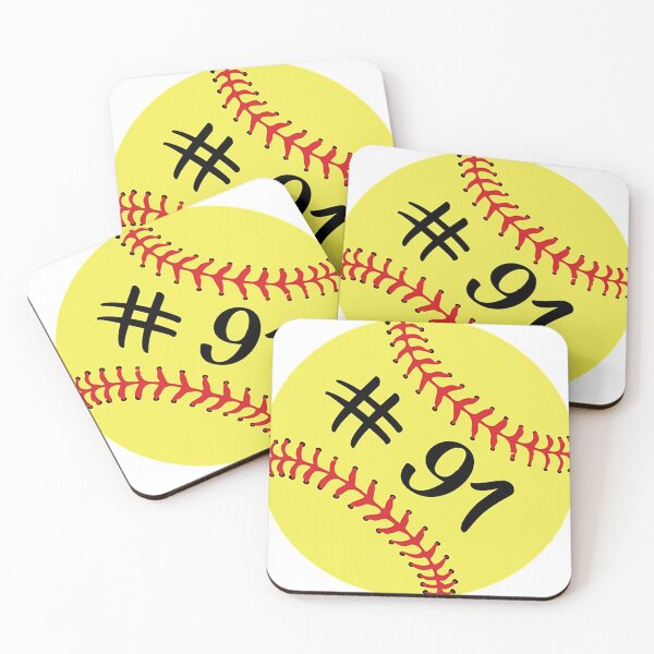 Item preview, Softball Player Jersey No 91 Back Number #91 Ball Sport Sticker Gift designed and sold by theshirtinator.