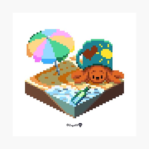 Crabby on the Beach Cube Photographic Print