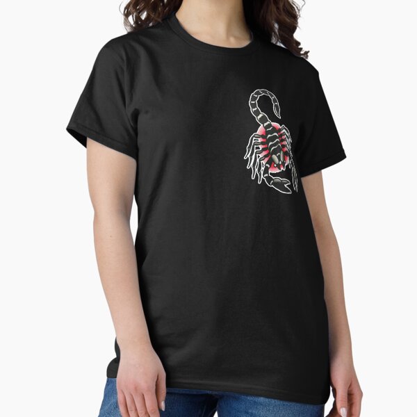 Vista previa del artículo con la obra «Diseño tradicional de tatuaje de escorpión», diseñado y vendido por FOREVER TRUE TATTOO.