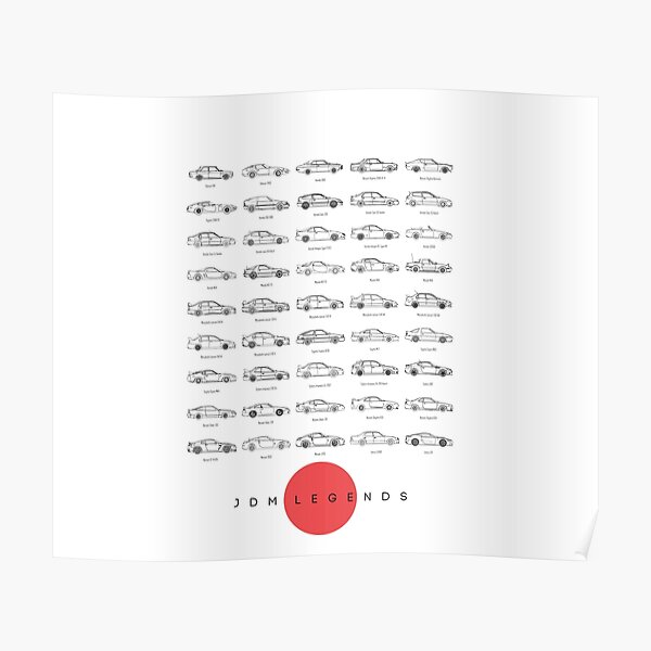 JDM Legends Encyclopedia Poster