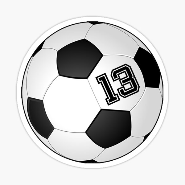Item preview, Football Soccer Player Jersey No 13 Back Number #13 Ball Sport Sticker Gift designed and sold by theshirtinator.