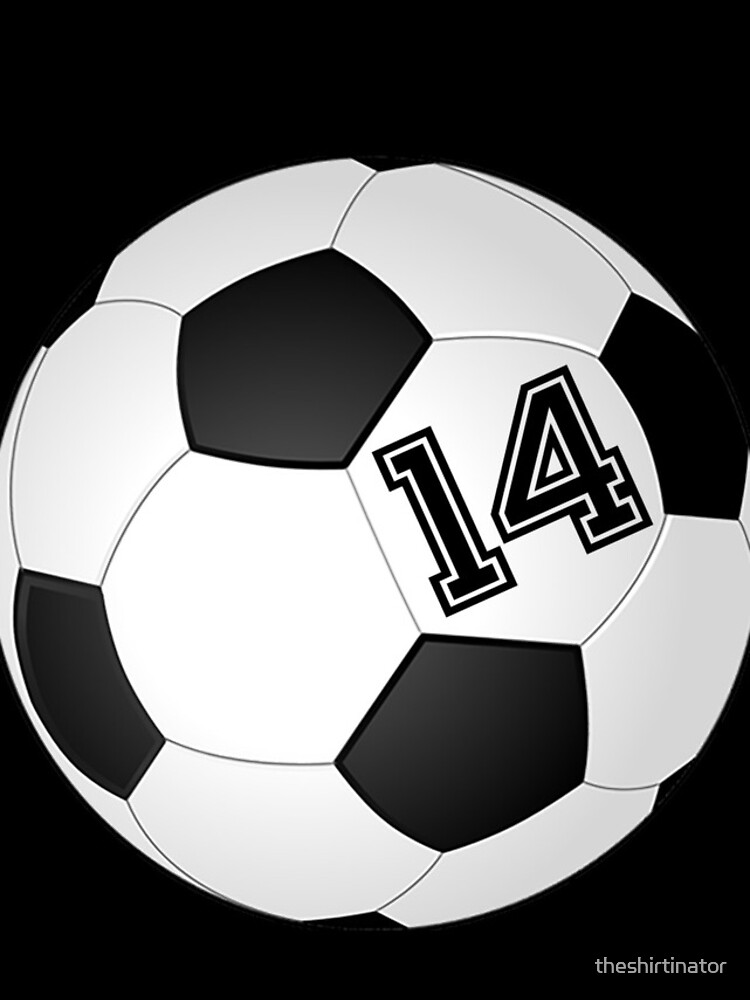 Football Soccer Player Jersey No 14 Back Number #14 Ball Sport Sticker  Gift Sticker for Sale by theshirtinator