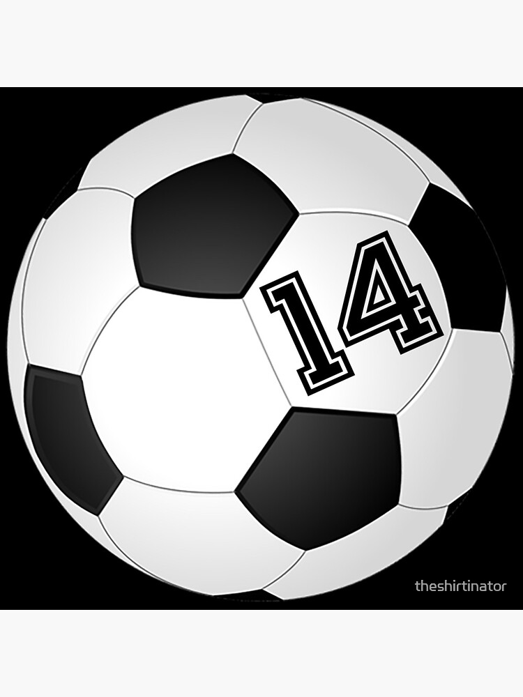 Football Soccer Player Jersey No 14 Back Number #14 Ball Sport Sticker  Gift Sticker for Sale by theshirtinator