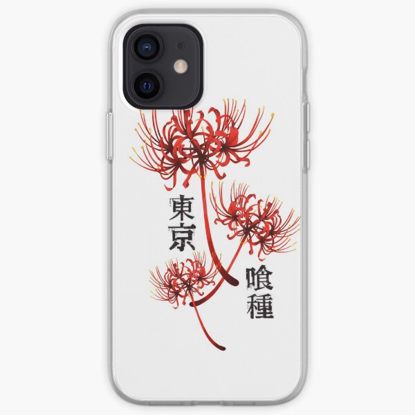 Araignée rouge lilly kanji 3 - tokyo ghoul Coque souple iPhone