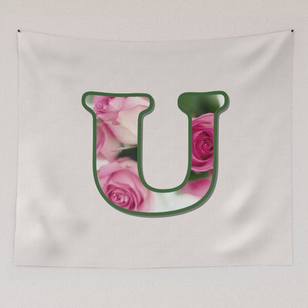 Item preview, Letter U Rose Monogram designed and sold by Paintings by gretzky.