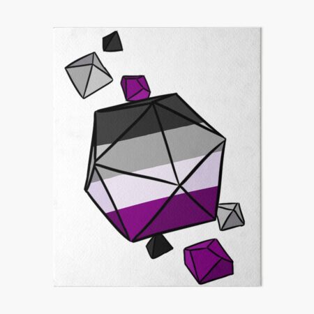 Ace Pride Flag Dice Set Art Board Print