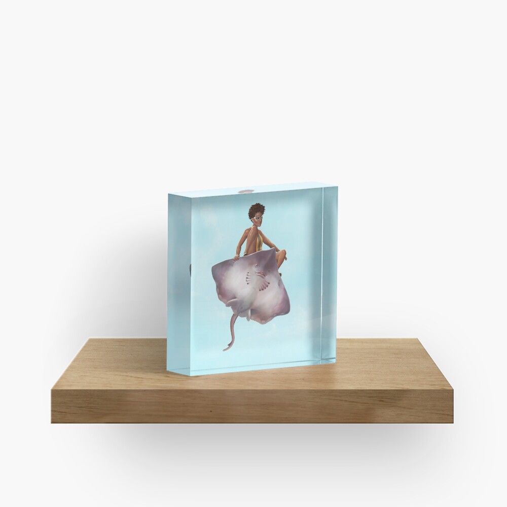 Skater Girl | Digital Illustration Acrylic Block