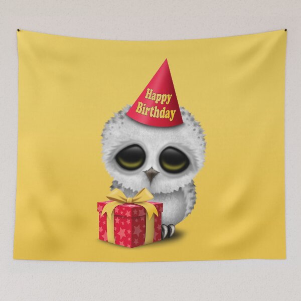 Item preview, Cute Happy Birthday Baby Owl  designed and sold by JeffBartels.