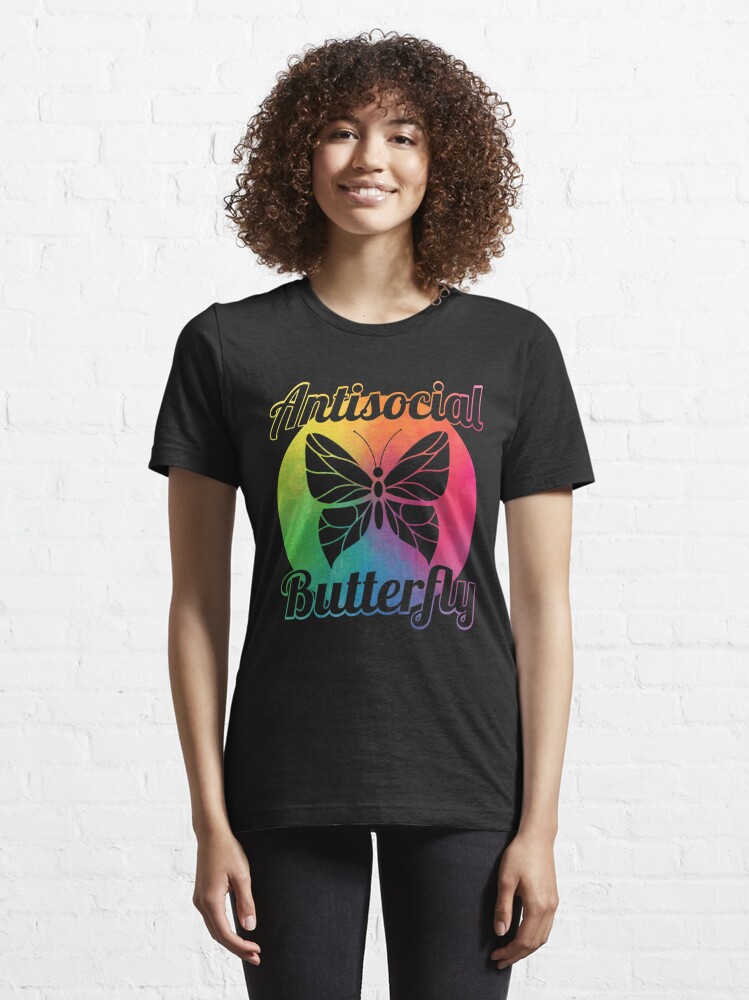 Thumbnail 6 von 7, Essential T-Shirt, Antisocial Butterfly - Introverts Quotes Gift designt und verkauft von yeoys.