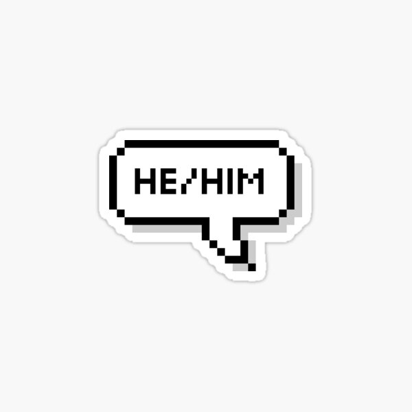 He/Him Pronouns Sticker Sticker