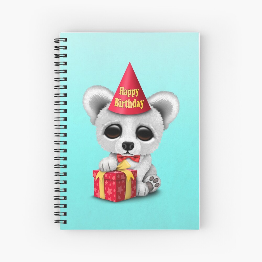 Cahier A Spirale Mignon Joyeux Anniversaire Bebe Ours Polaire Par Jeffbartels Redbubble