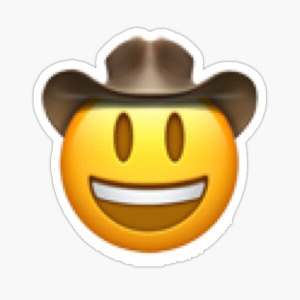 cowboy emoji sticker by amemestore redbubble