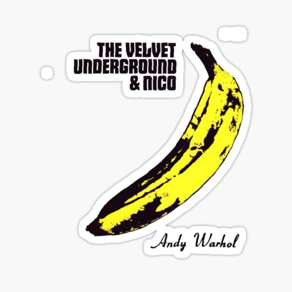 Andy Warhol's Velvet Underground famous banana design Sticker