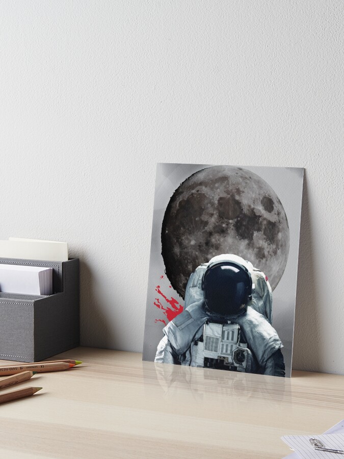 Thumbnail 1 of 2, Art Board Print, Moon Astronaut Portrait designed and sold by CreativeRirah.