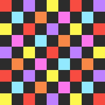 Artwork thumbnail, Colorful Checker Pattern by lillywhy
