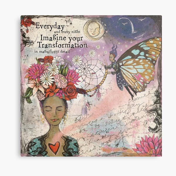 Imagine Your Transformation Metal Print