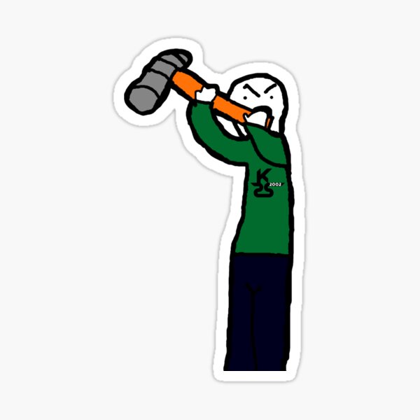 Smashing DJ Deck Guy Sticker