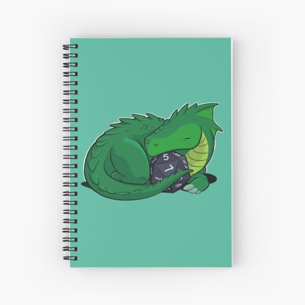 D20 Green Dragon Spiral Notebook