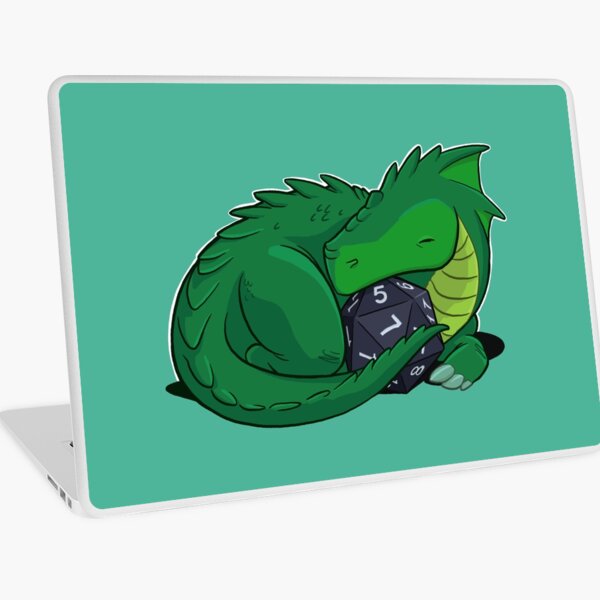 D20 Green Dragon Laptop Skin