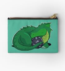 D20 Green Dragon Zipper Pouch