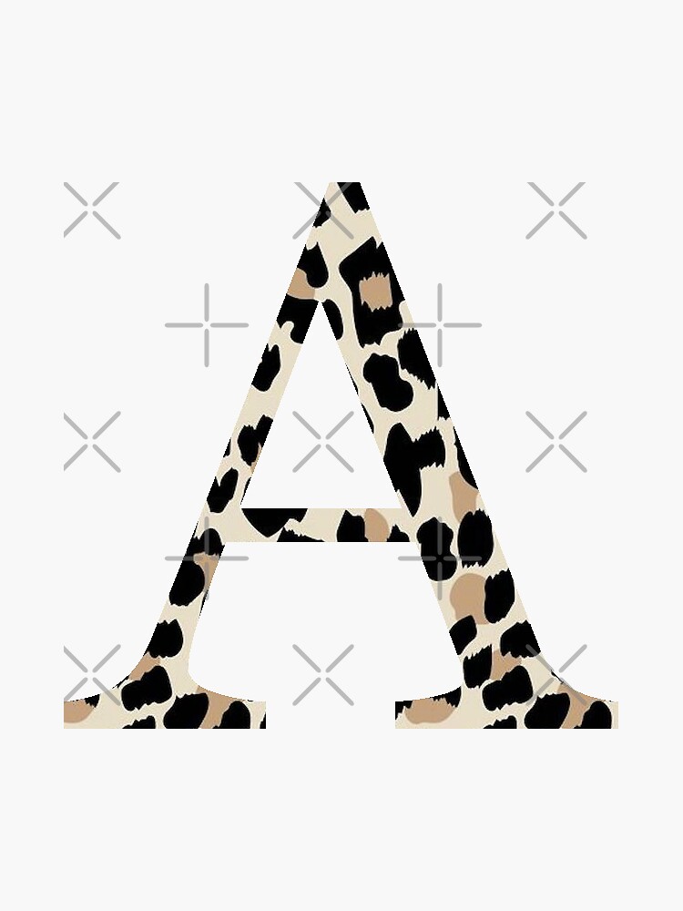 Alpha, A - Cheetah Print / Leopard Print by jessicaschaub