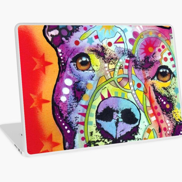 PitBull T-Shirts Colourful Pit Bulls T-Shirt Laptop Skin