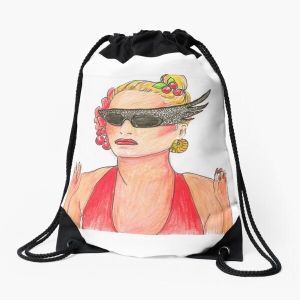Overboard! With sunglasses Drawstring Bag