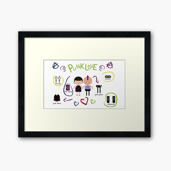 Punk Love Framed Art Print