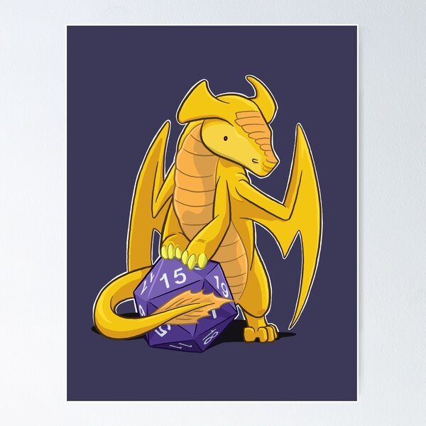 Artikelvorschau, D20 Golddrache entworfen und verkauft von Powers Art.