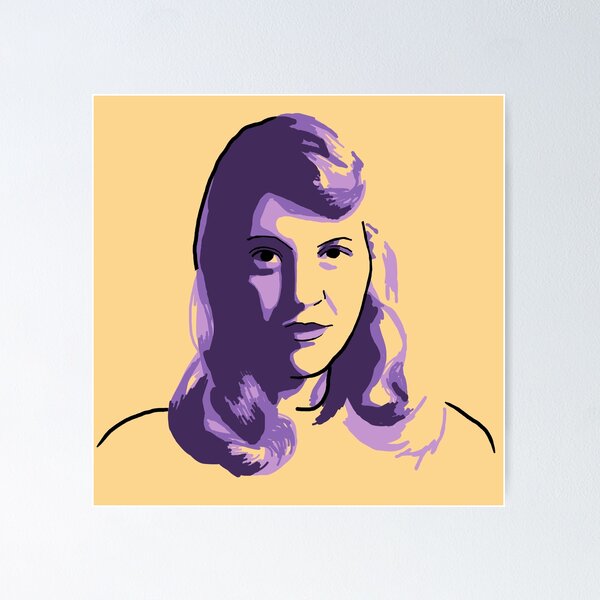Item preview, Sylvia Plath Yellow Purple Portrait designed and sold by savantdesigns.