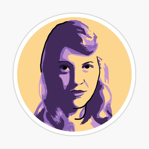 Item preview, Sylvia Plath Yellow Purple Portrait designed and sold by savantdesigns.