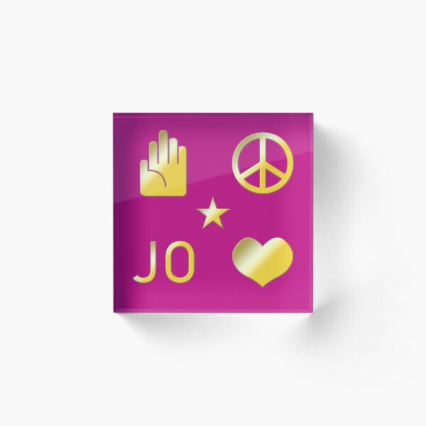 Jojo's Bizarre Adventure Pattern - Magenta Acrylic Block
